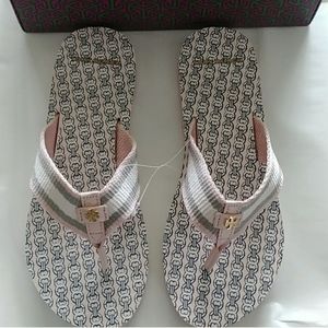Tory Burch Coastal Pink Chain Flip Flop